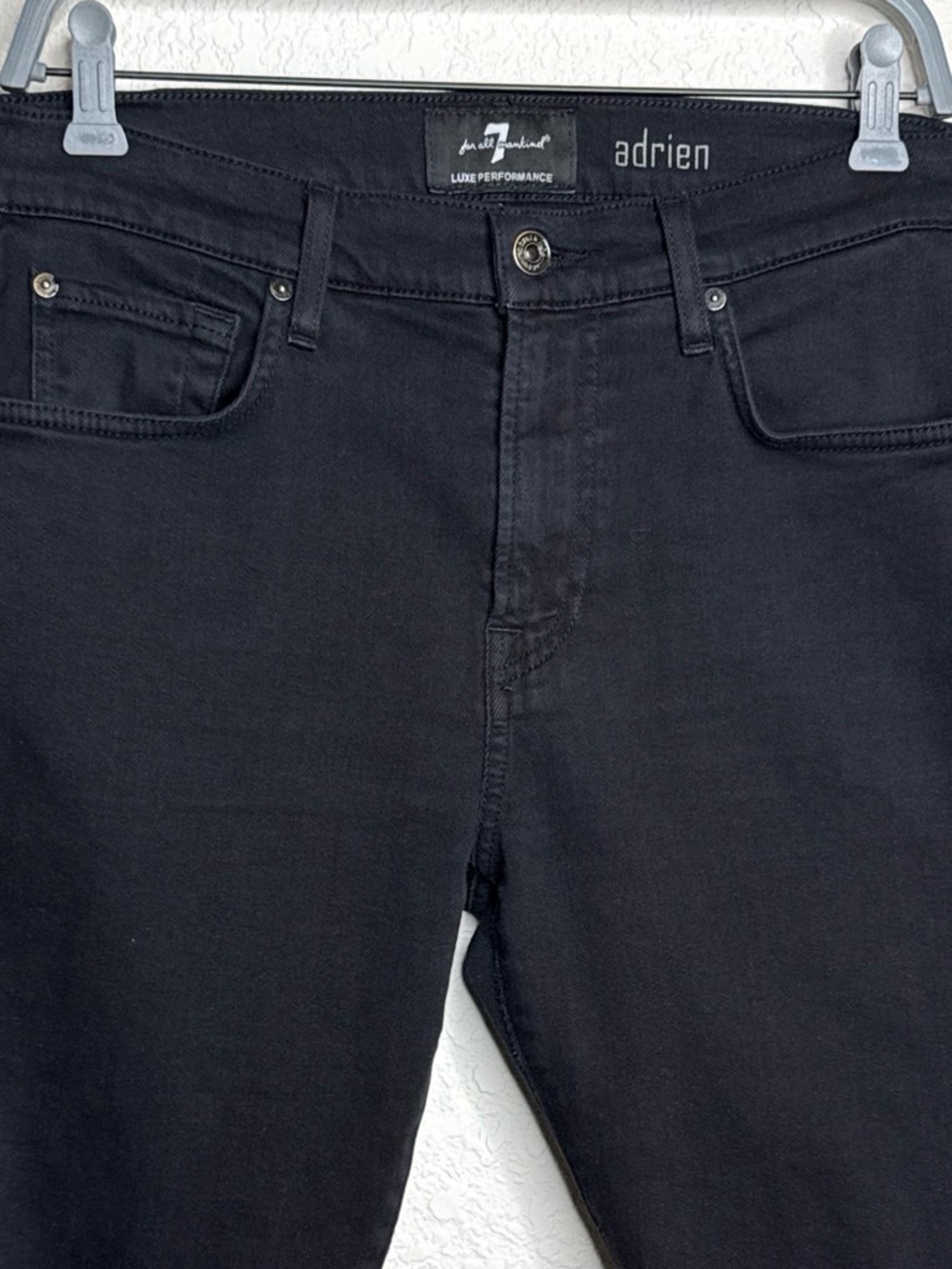 7 For All Mankind "Adrien" Slim Tapered Jeans Black, Size 31 - Picture 2 of 8